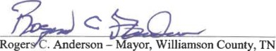 copy of williamson county tennessee mayor's signature